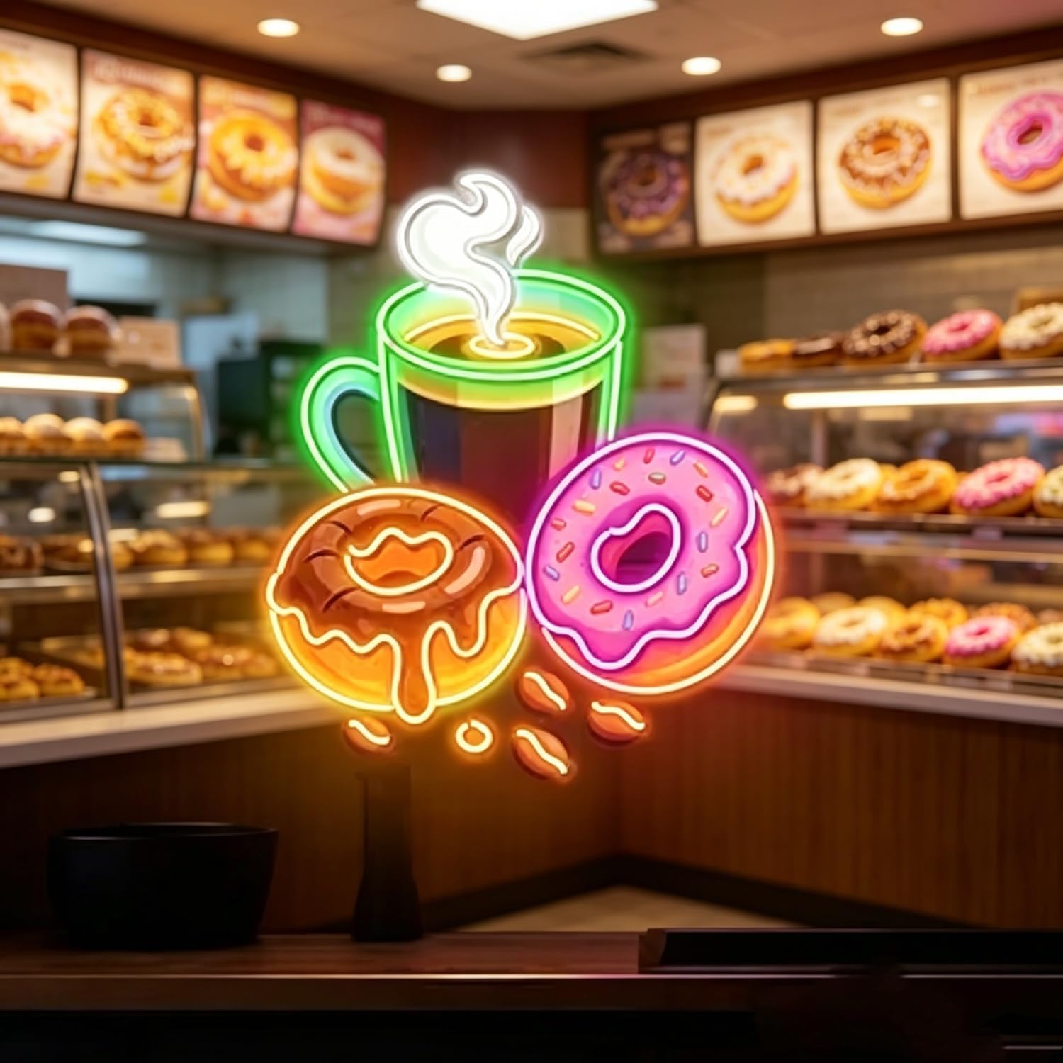 Commercial Kitchen Store - Donuts LED Neonbord USB-aangedreven Neonlicht voor