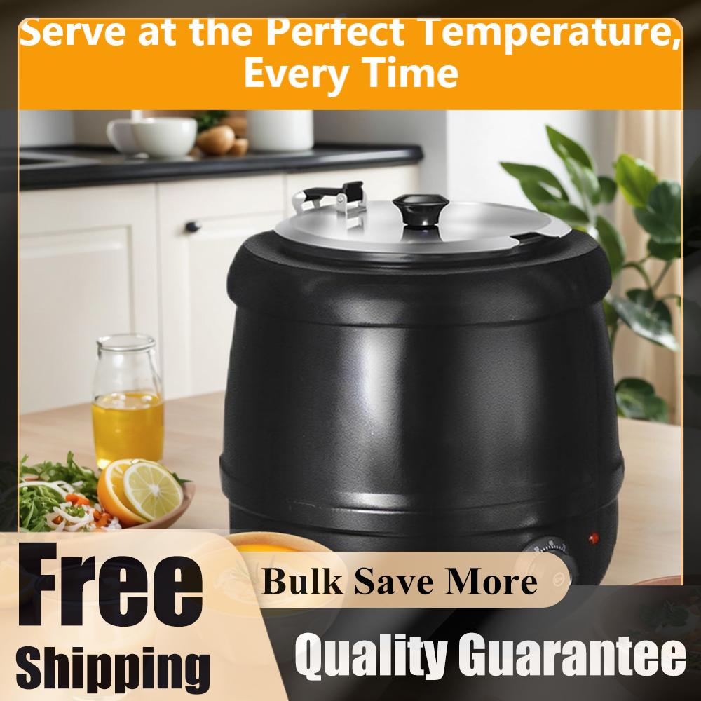 Soup Kettle Warmer - 10L Elektrische Soep Warmer Met Deksel