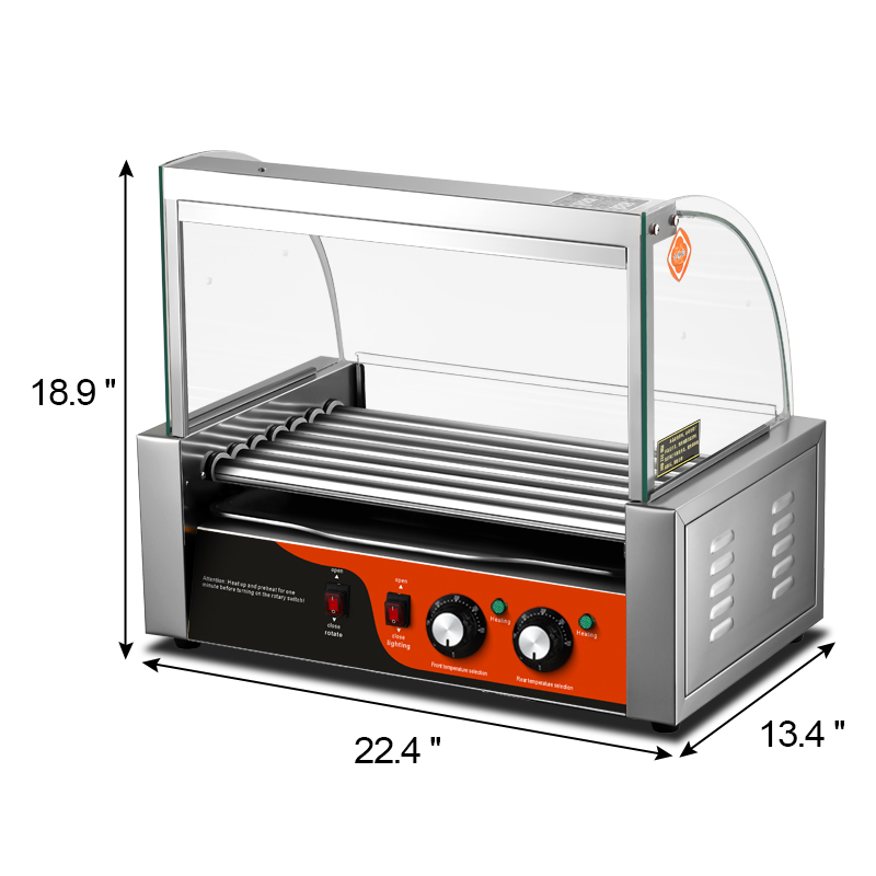 Commercial Kitchen And - Commerciële elektrische roestvrijstalen hotdog- en worstgrillmachine