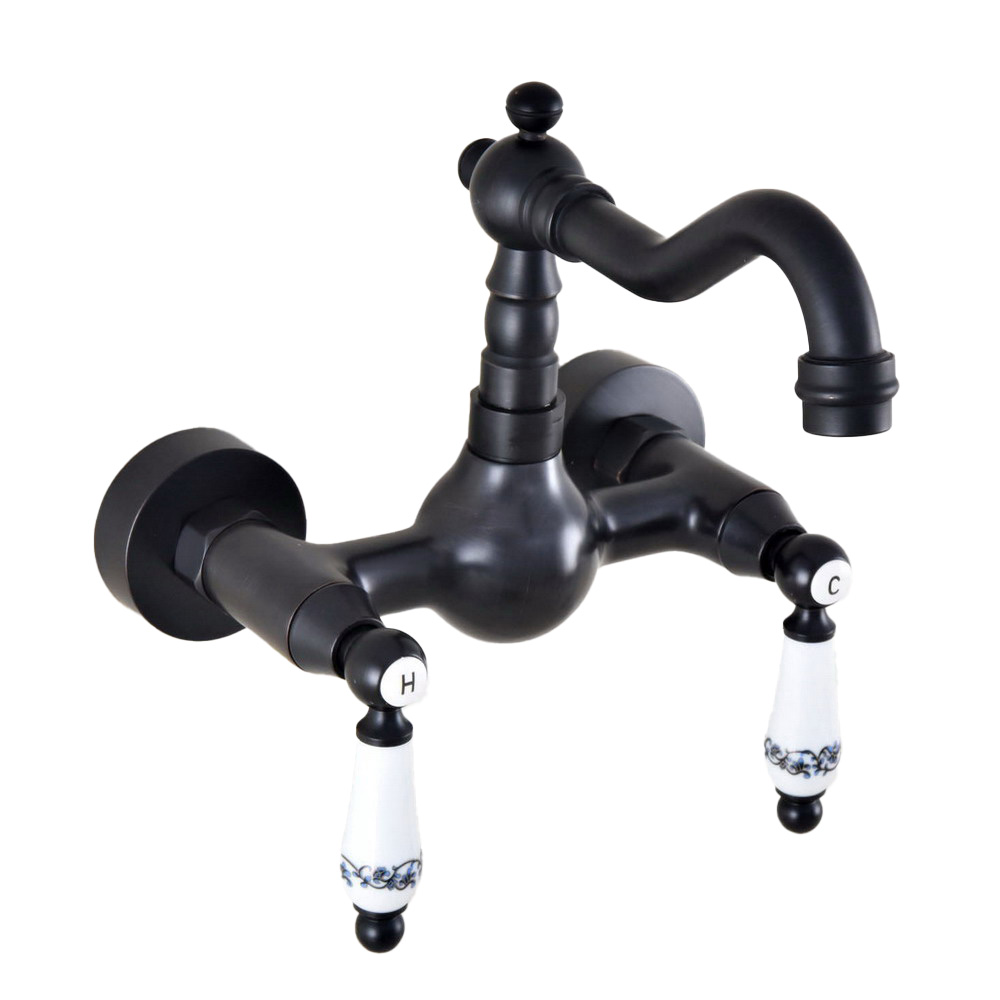 Commercial Kitchen Faucets - Zwarte Olie Gewreven Brons Wandmontage Badkamer