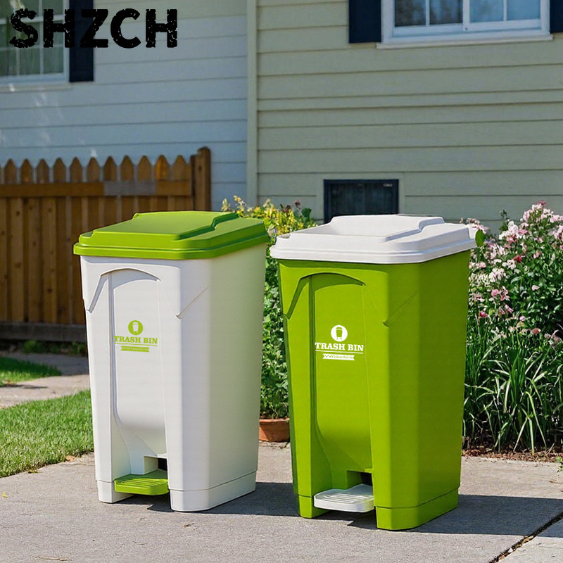 Commercial Kitchen Garbage Can - Grote buitenafvalbak met trapdeksel, stevige commerciële