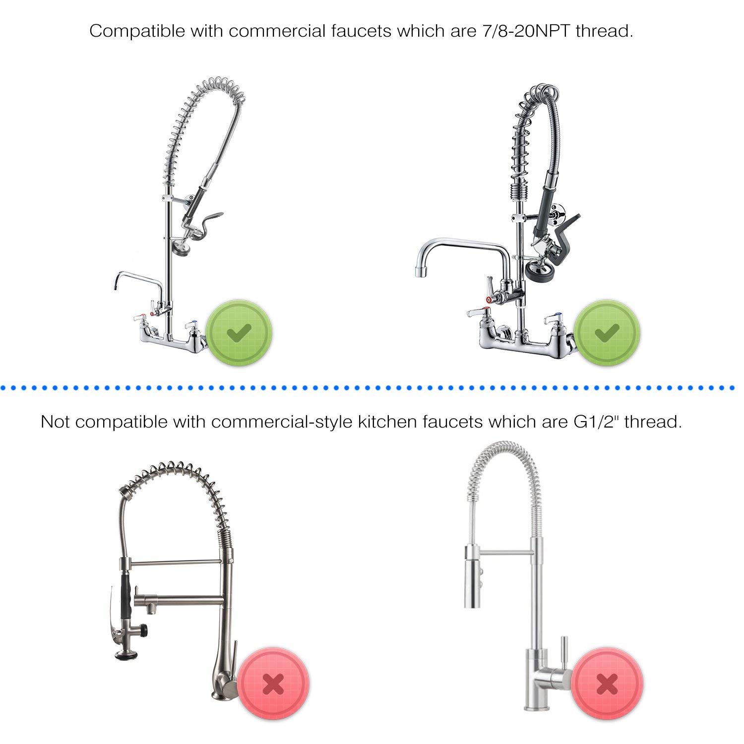 Commercial Kitchen Faucets - Op voorraad Pre Spoelsproeier Commerciële Keukenkraan