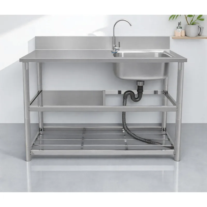RVS vrijstaande spoelbak met w - Commercial Kitchen Faucets recensie en prijs