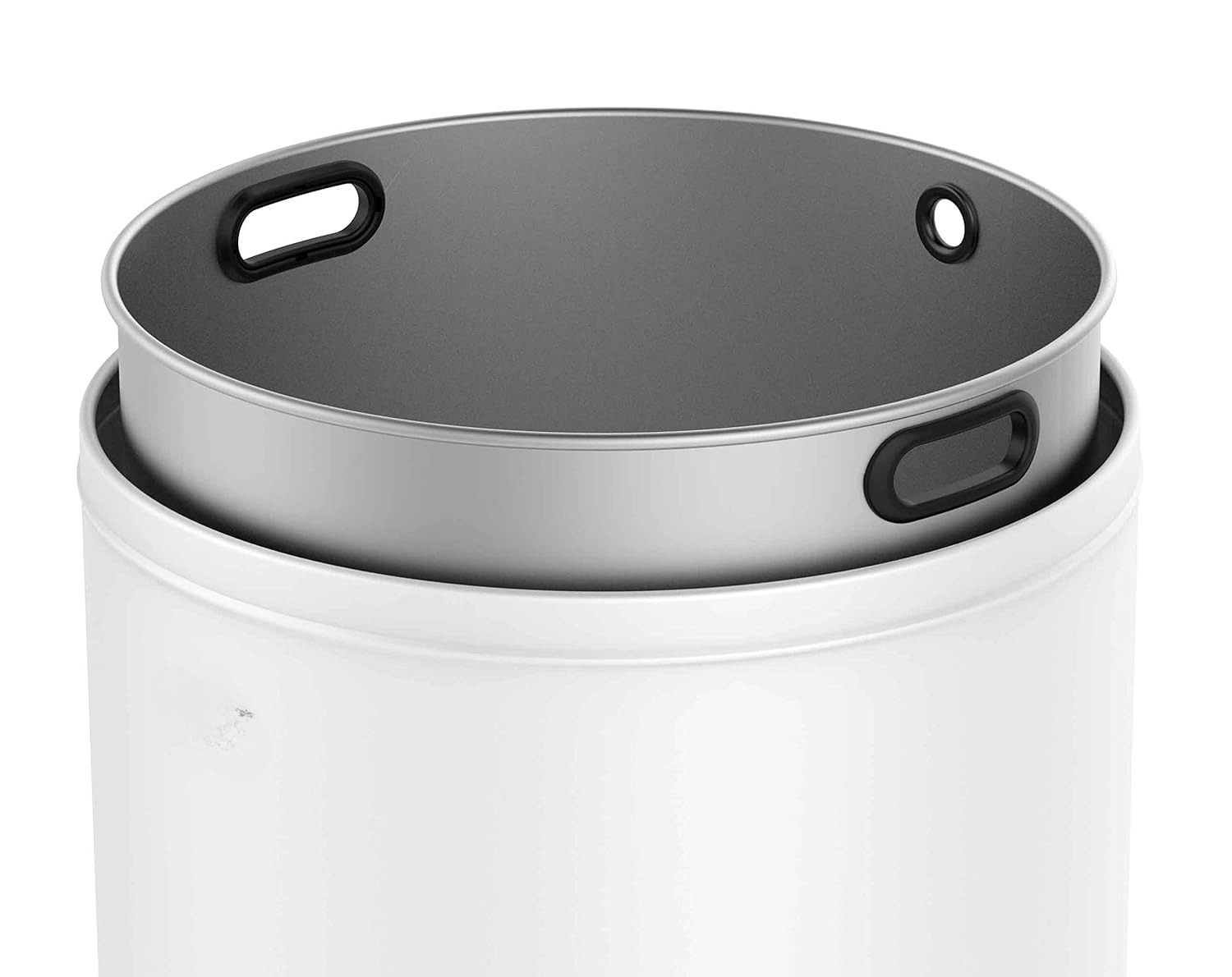 Wit geborsteld roestvrijstalen - Commercial Kitchen Garbage Can recensie en prijs