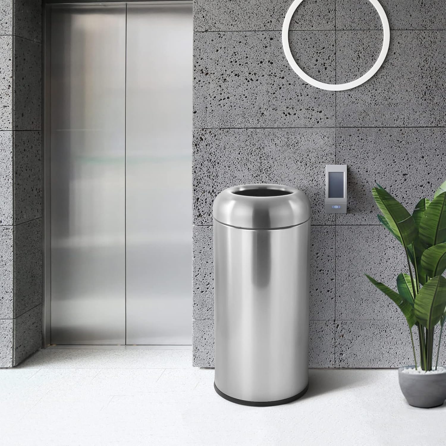 Grote roestvrijstalen afvalbak - Commercial Kitchen Garbage Can recensie en prijs