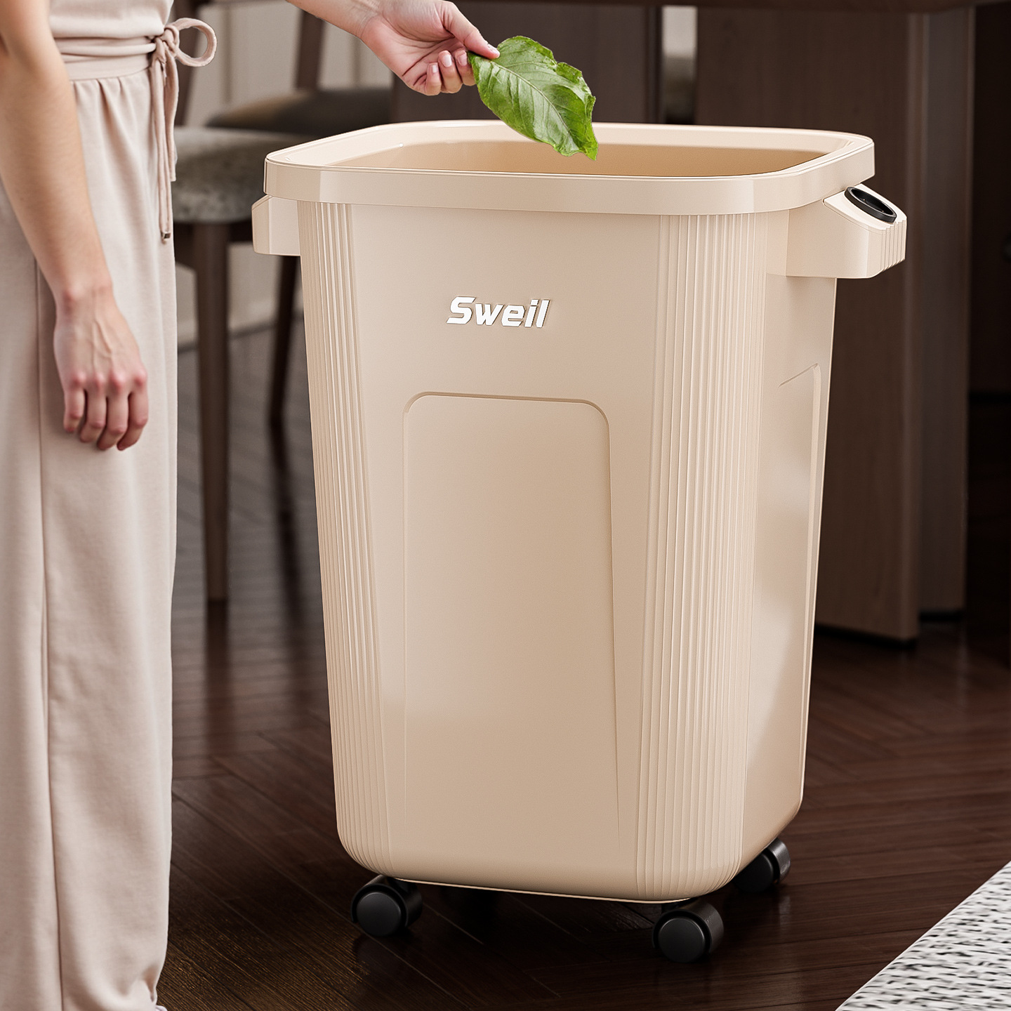 Grote rolcontainer met wielen, - Commercial Kitchen Garbage Can recensie en prijs