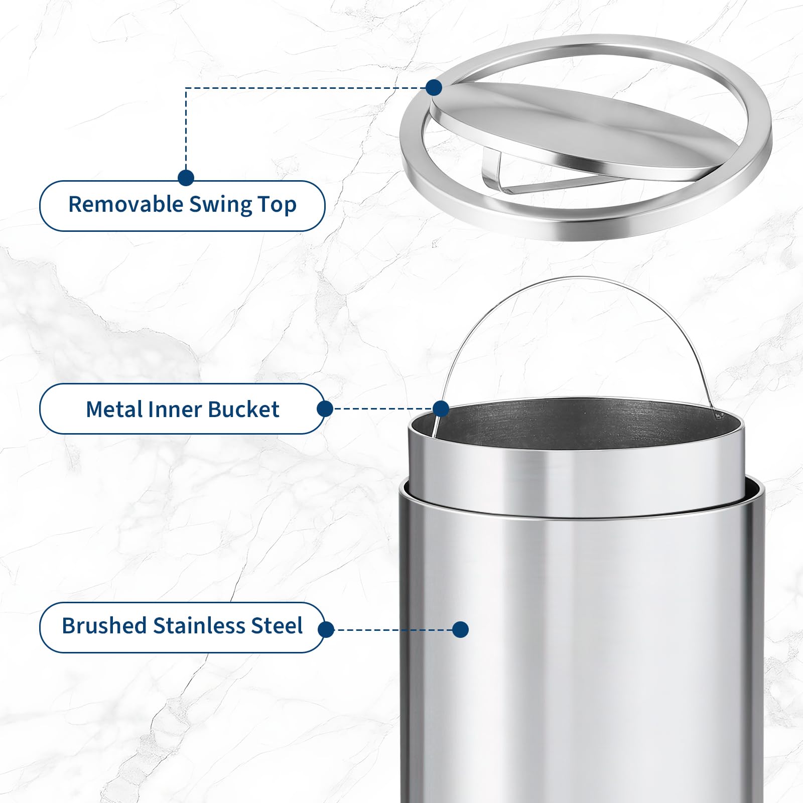 13 Gallon Ronde Prullenbak, RV - Commercial Kitchen Garbage Can recensie en prijs