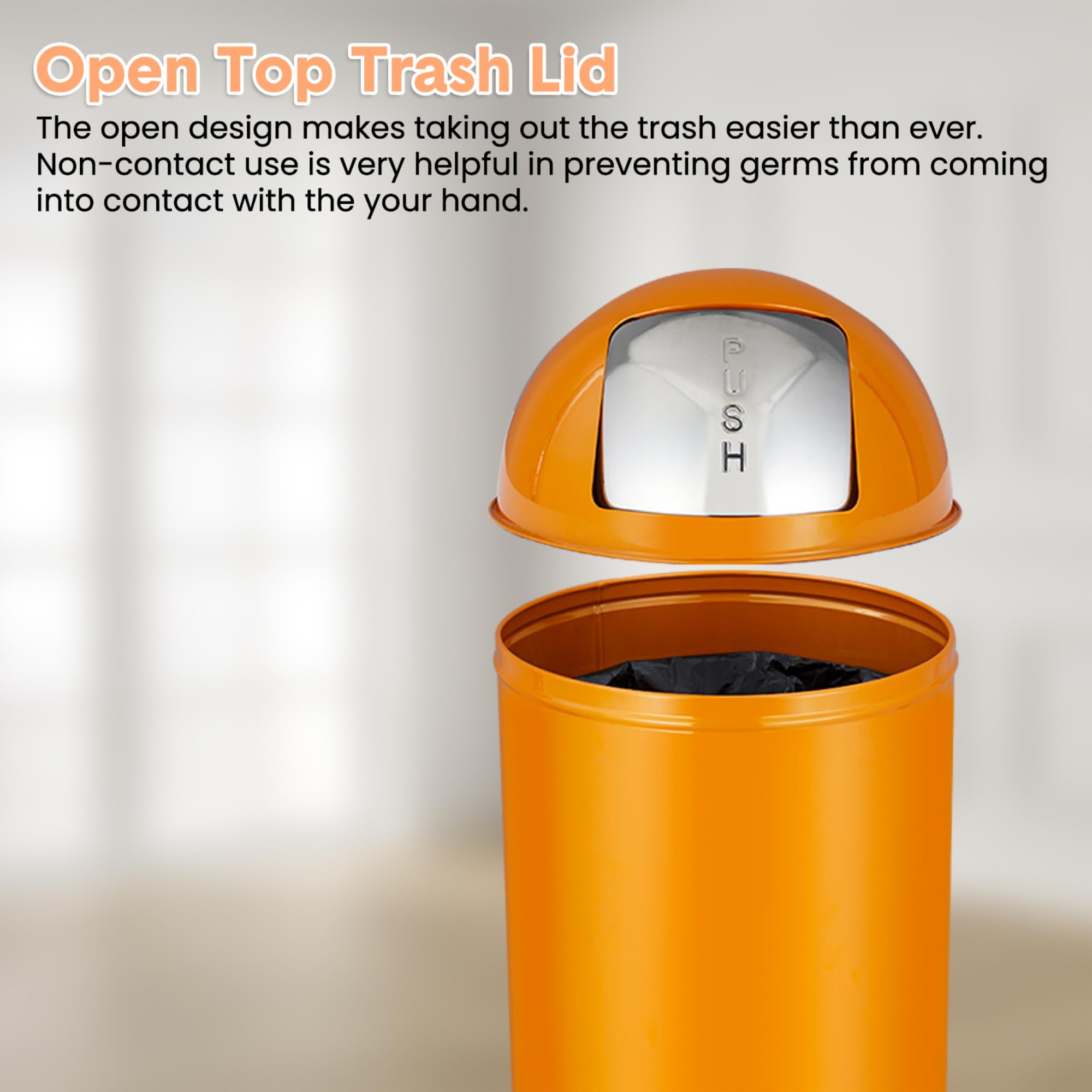 65 Liter Prullenbak met duwdek - Commercial Kitchen Garbage Can recensie en prijs