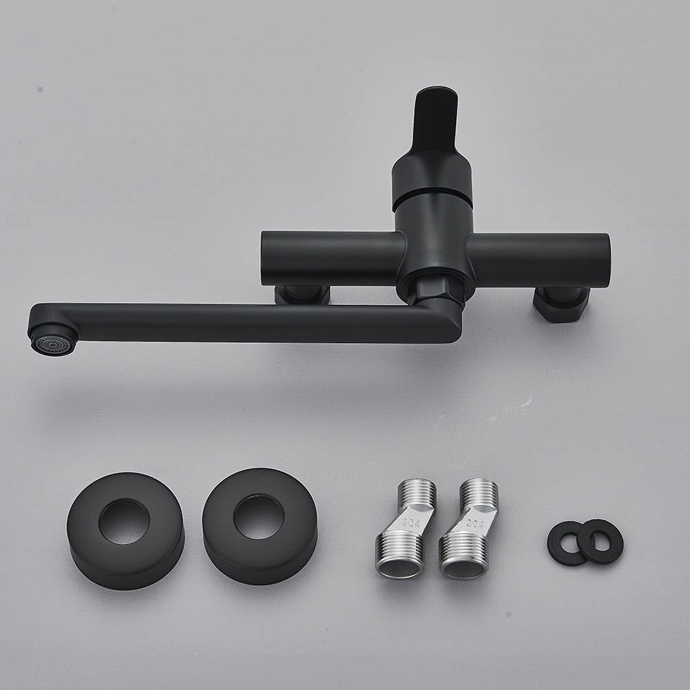 Zwarte wandgemonteerde keukenk - Commercial Kitchen Faucets recensie en prijs