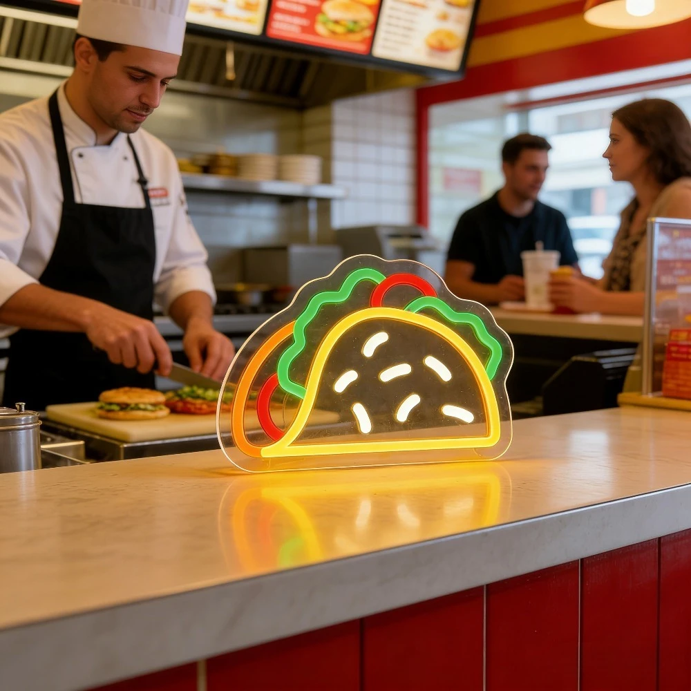 Taco Neon Sign LED USB Dimbaar - Commercial Kitchen Store recensie en prijs