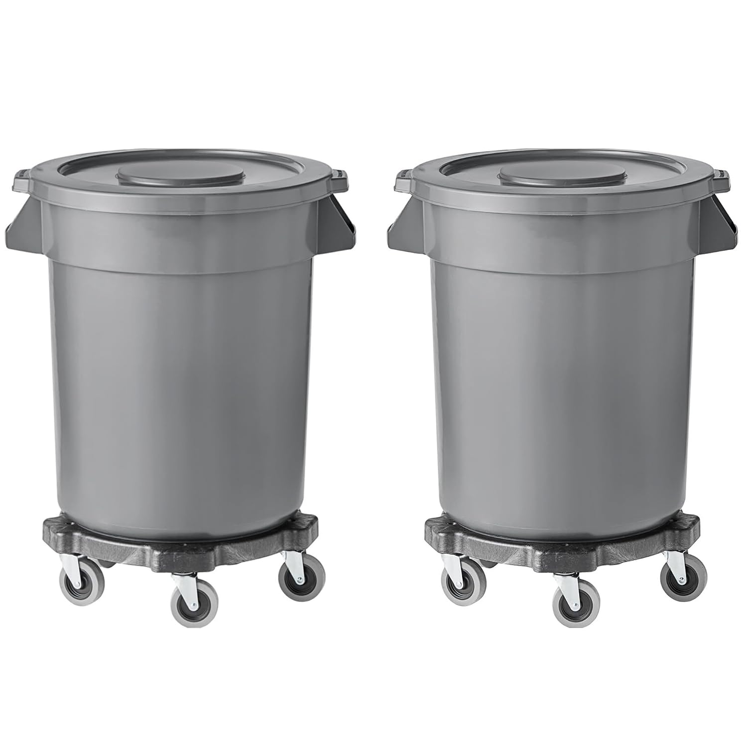 2-pack 32 gallon grijze ronde  - Commercial Kitchen Garbage Can recensie en prijs